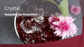  Presentation with cocktail party - Presentation theme with freshness-cocktail-with-cherry background and a gray colored foreground