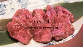  Presentation with wagyu - Slide set featuring freshness japanese fillet wagyu meat bbq yakiniku background and a red colored foreground