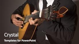  Presentation with fingers - Beautiful presentation design featuring frets of a portuguese backdrop and a wine colored foreground