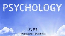  Presentation with psychology - Slides consisting of freud - psychology cloud word background and a light blue colored foreground