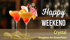  Presentation with lilies ribbons text and cross - Beautiful theme featuring friday night - glass of delicious cocktail backdrop and a tawny brown colored foreground