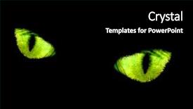  Presentation with dark green - Beautiful PPT theme featuring friday night - green cat eyes backdrop and a black colored foreground
