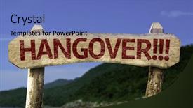  Presentation with teal beach wood - Amazing slide deck having friday night - hangover wooden sign backdrop and a teal colored foreground