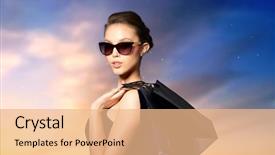  Presentation with black luxury fashion - Colorful theme enhanced with friday night - sale fashion people and luxury backdrop and a coral colored foreground