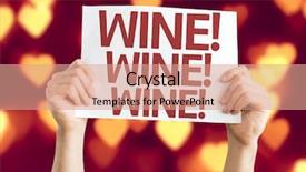  Presentation with wine - Slide deck consisting of friday night - wine card with heart bokeh background and a coral colored foreground