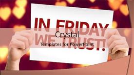  Presentation with trust - PPT theme featuring friday we trust card background and a coral colored foreground