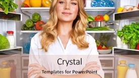  Presentation with healthy lifestyle cute - Slide set consisting of fridge full of healthy food background and a lemonade colored foreground