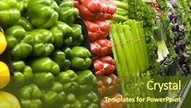  Presentation with fridge - PPT layouts enhanced with fridge section of grocery store background and a tawny brown colored foreground