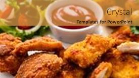  Presentation with fried chicken - Amazing presentation theme having fried-breaded-chicken-nuggets backdrop and a yellow colored foreground