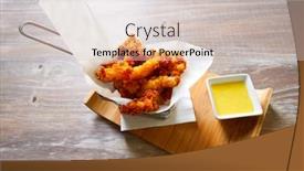  Presentation with curry - Cool new PPT theme with fried breaded squid and curry sauce and lime recipe backdrop and a lemonade colored foreground