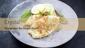  Presentation with tubes - PPT layouts consisting of fried-calamari-tubes-in-breadcrumbs background and a yellow colored foreground