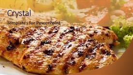  Presentation with fried chicken - Presentation with fried chicken fillets boiled potatoes background and a yellow colored foreground