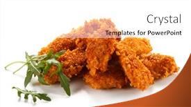  Presentation with fried chicken - Amazing presentation having fried-chicken-nuggets backdrop and a white colored foreground