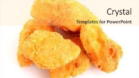  Presentation with fried chicken - Theme enhanced with fried chicken pieces isolated background and a yellow colored foreground