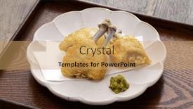  Presentation with fried chicken - Presentation enhanced with fried-chicken-wings-with-crispy background and a yellow colored foreground