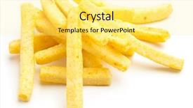  Presentation with chip - Colorful PPT theme enhanced with fried chips isolated backdrop and a yellow colored foreground
