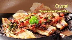  Presentation with lumpia spring rolls fried - Amazing presentation design having fried codfish with spring onion backdrop and a  colored foreground