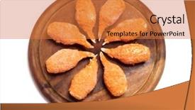  Presentation with crab - PPT layouts with fried crispy crab meat seafood background and a red colored foreground