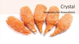  Presentation with crab - Audience pleasing presentation design consisting of fried crispy crab meat seafood backdrop and a lemonade colored foreground