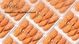  Presentation with crab - Cool new PPT theme with fried-crispy-crab-meat-seafood backdrop and a coral colored foreground