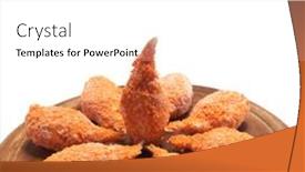  Presentation with crab - Theme enhanced with fried-crispy-crab-meat-seafood background and a white colored foreground