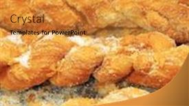  Presentation with dough - Slide set enhanced with fried-dough-twist-on-white background and a gold colored foreground