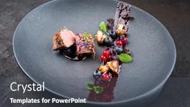  Presentation with dry forest - Slides having fried-dry-aged-venison-tenderloin background and a dark gray colored foreground