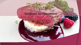  Presentation with tenderloin - Beautiful slides featuring fried-dry-aged-venison-tenderloin backdrop and a coral colored foreground