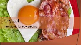  Presentation with love heart - Presentation theme having fried egg in shape background and a red colored foreground