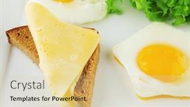 Presentation with white cheese - PPT layouts consisting of fried-eggs-and-gold-cheese background and a lemonade colored foreground