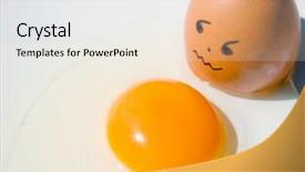  Presentation with eggshell - Audience pleasing slides consisting of fried eggs and scared eggshell backdrop and a white colored foreground