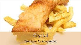  Presentation with fish - PPT theme having fried fish on top background and a yellow colored foreground