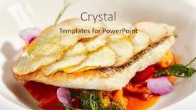  Presentation with main course - Audience pleasing PPT layouts consisting of fried-flounder-fillet-on-baked backdrop and a lemonade colored foreground