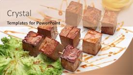  Presentation with foie - Cool new slides with fried-foie-gras-liver backdrop and a coral colored foreground