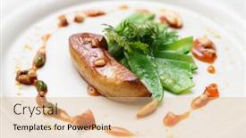  Presentation with foie - Cool new slides with fried foie gras with caramelized nuts and vegetables backdrop and a coral colored foreground