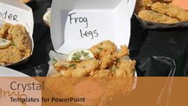  Presentation with food truck - Slides enhanced with fried-food-breaded-and-deep background and a gold colored foreground