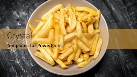  Presentation with potato - Beautiful slide deck featuring fried-fresh-potato-on-wooden backdrop and a yellow colored foreground