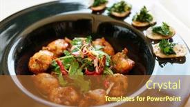  Presentation with french restaurant - Beautiful presentation theme featuring fried-frog-legs-in-black backdrop and a tawny brown colored foreground