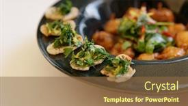  Presentation with frog - Colorful slides enhanced with fried-frog-legs-in-black backdrop and a tawny brown colored foreground