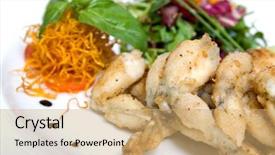  Presentation with frog - Amazing theme having fried frogs legs backdrop and a  colored foreground