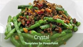  Presentation with dry ice co2 - Amazing presentation design having fried green beans chinese sichuan backdrop and a tawny brown colored foreground