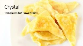  Presentation with jewish - PPT theme consisting of fried kreplach jewish ravioli background and a blonde colored foreground