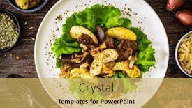  Presentation with liver - Theme consisting of fried-liver-with-apples background and a yellow colored foreground