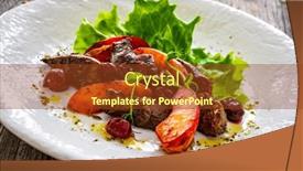  Presentation with liver - PPT layouts having fried-liver-with-apples background and a tawny brown colored foreground