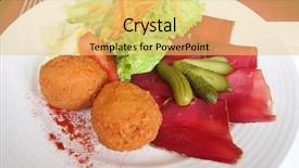  Presentation with cheese - Amazing slides having pickleball - fried malakoff cheese balls traditional backdrop and a yellow colored foreground