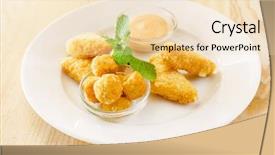  Presentation with mozzarella cheese - PPT layouts enhanced with fried mozzarella background and a lemonade colored foreground