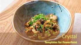  Presentation with soy sauce - Colorful slide deck enhanced with fried-mushrooms-with-soy-sauce backdrop and a tawny brown colored foreground