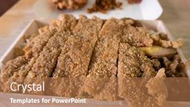  Presentation with lunch box - Slide set having fried-pork-chop-lunch-box background and a coral colored foreground