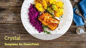  Presentation with cabbage - Slide deck featuring fried-pork-loin-with-boiled background and a tawny brown colored foreground