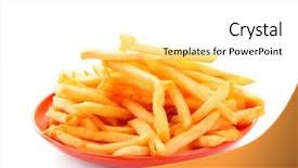  Presentation with white plate - PPT layouts with family unwrapping gifts by christmas background and a tawny brown colored foreground.